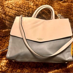 Giorgio Fiorelli Three-Tone Gray and Orange Satchel Handbag